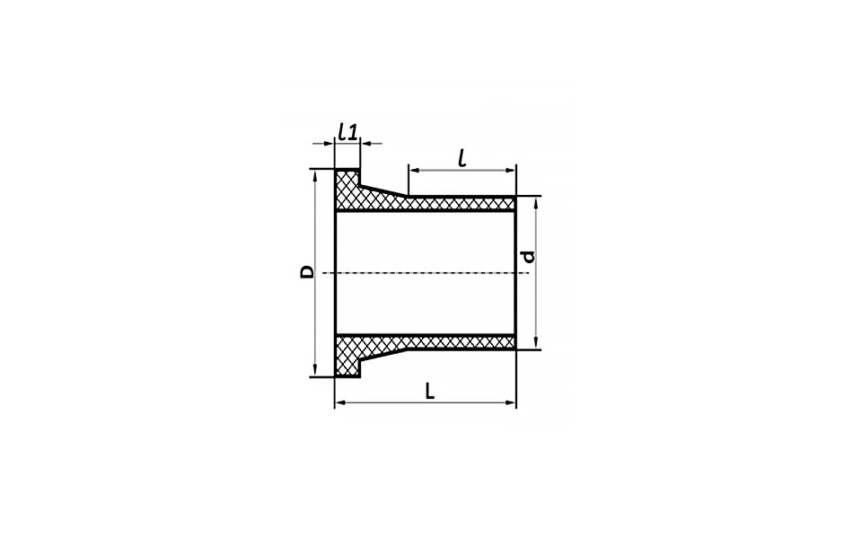 Втулка литая удлиненная Вода ПЭ100 SDR 17 140 мм